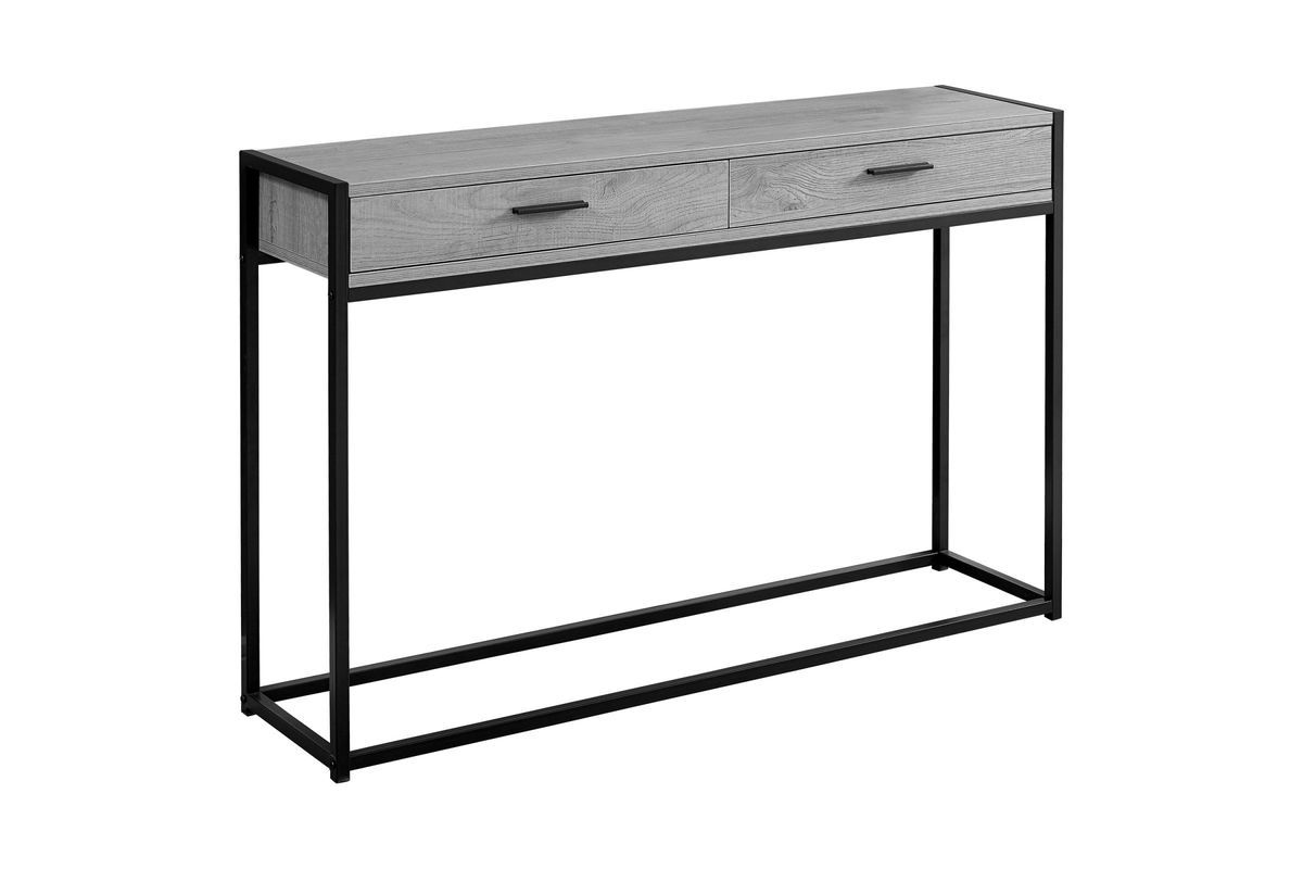 Grey And Black Metal Hall Console Table At Gardner White With Gray Driftwood And Metal Console Tables (View 14 of 20)