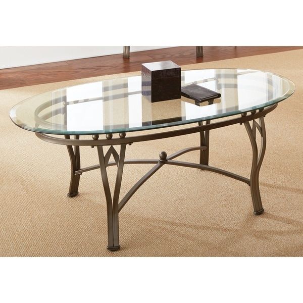Greyson Living Maison Glass Top Oval Coffee Table – Free In Glass And Gold Oval Console Tables (Photo 17 of 20)