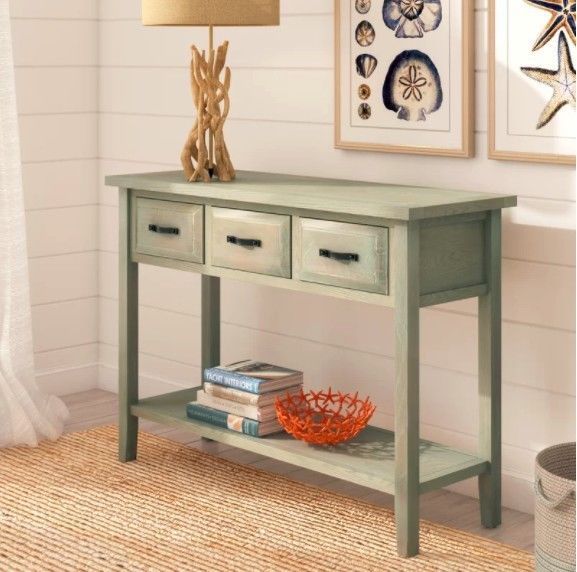 Hall Console Table Vintage Wood Grey Side Tables Storage Within Gray Driftwood Storage Console Tables (Photo 2 of 20)