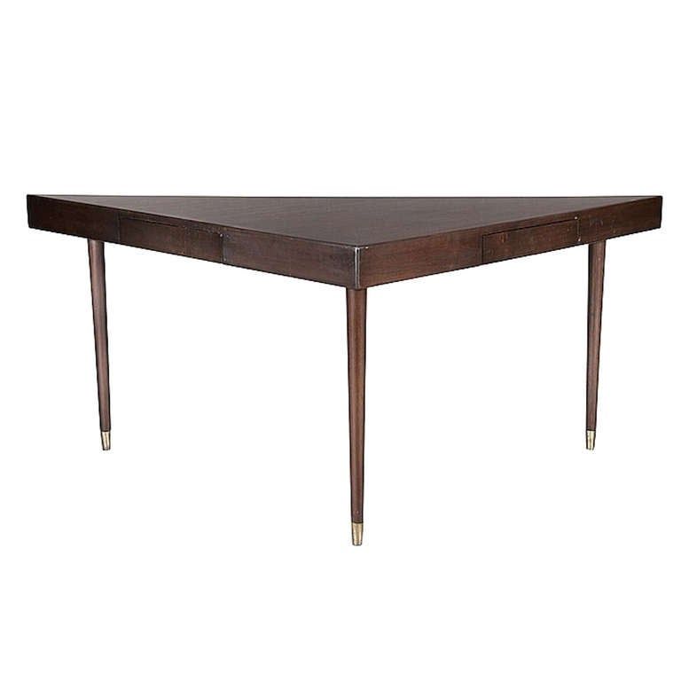 Harvey Probber Triangle Sofa Table For Sale At 1stdibs Inside White Triangular Console Tables (View 8 of 20)