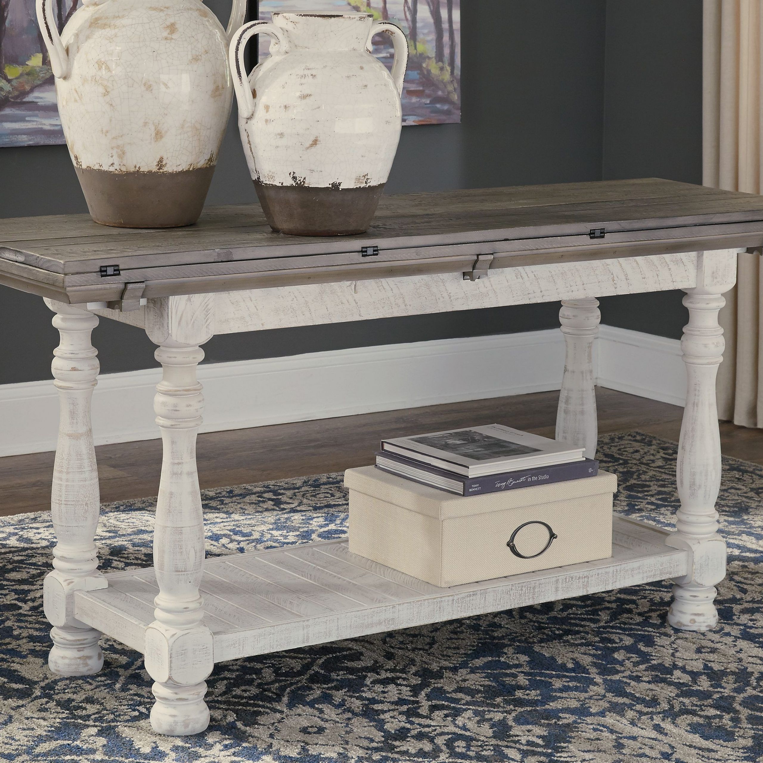 Havalance Sofa/console Table, Gray/white In 2020 | Console Intended For Gray Driftwood Storage Console Tables (View 5 of 20)