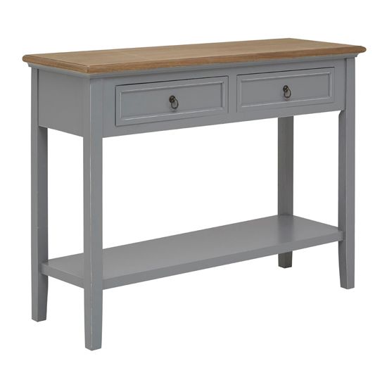 Henova Rectangular Wooden Console Table In Antique Grey | Sale Regarding Wood Rectangular Console Tables (View 6 of 20)