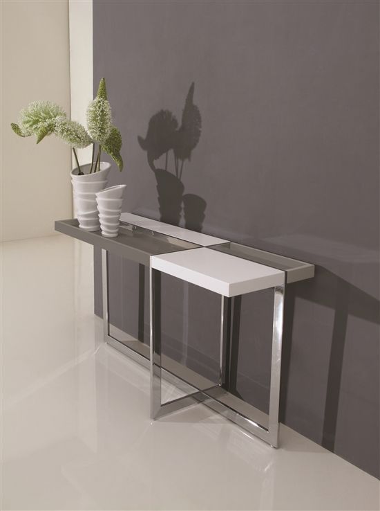 High Gloss White Lacquer Console Tablecasabianca Home In Square High Gloss Console Tables (Photo 6 of 20)