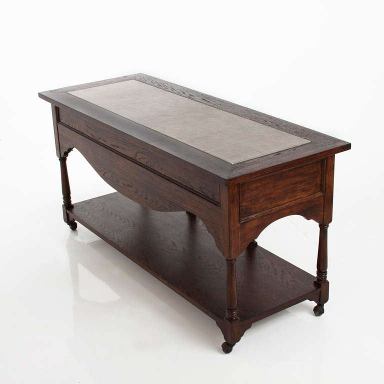 Hollywood Regency Vintage French Carved Oak Tall Trough With Regard To Vintage Gray Oak Console Tables (View 4 of 20)