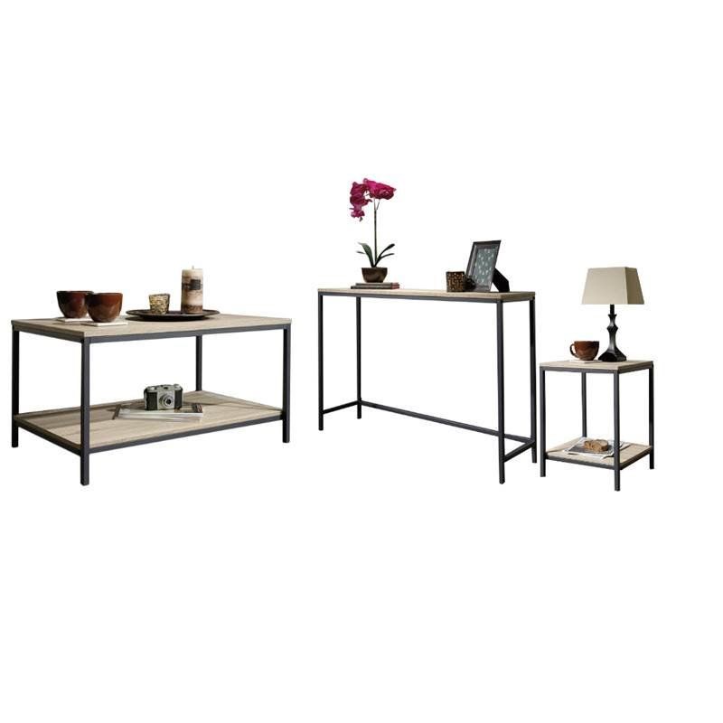 Home Square 3 Piece Living Room Table Set With Coffee Within 1 Shelf Square Console Tables (View 13 of 20)
