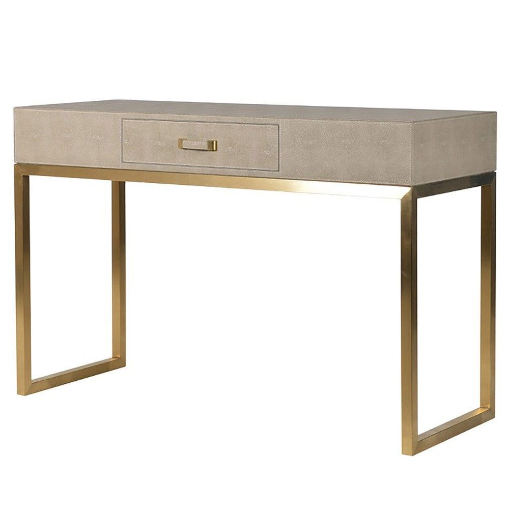 Houseology Collection Faux Shagreen Console Table Regarding Faux Shagreen Console Tables (Photo 6 of 20)
