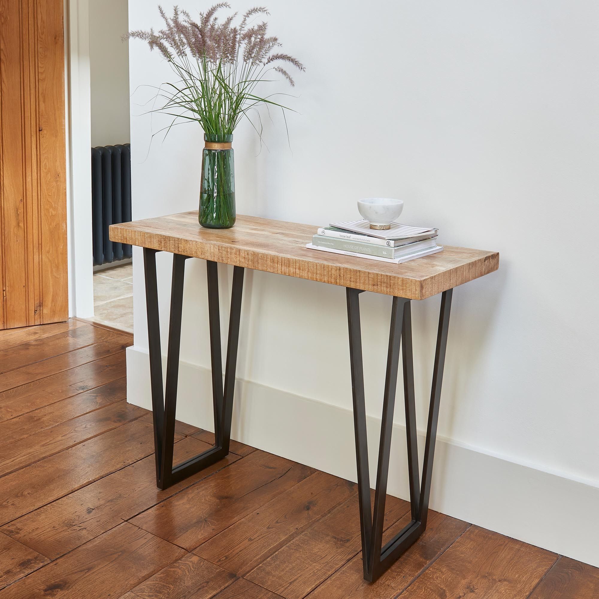 Industrial Mango Wood Console Table | Console Table Intended For Wood Console Tables (Photo 6 of 20)