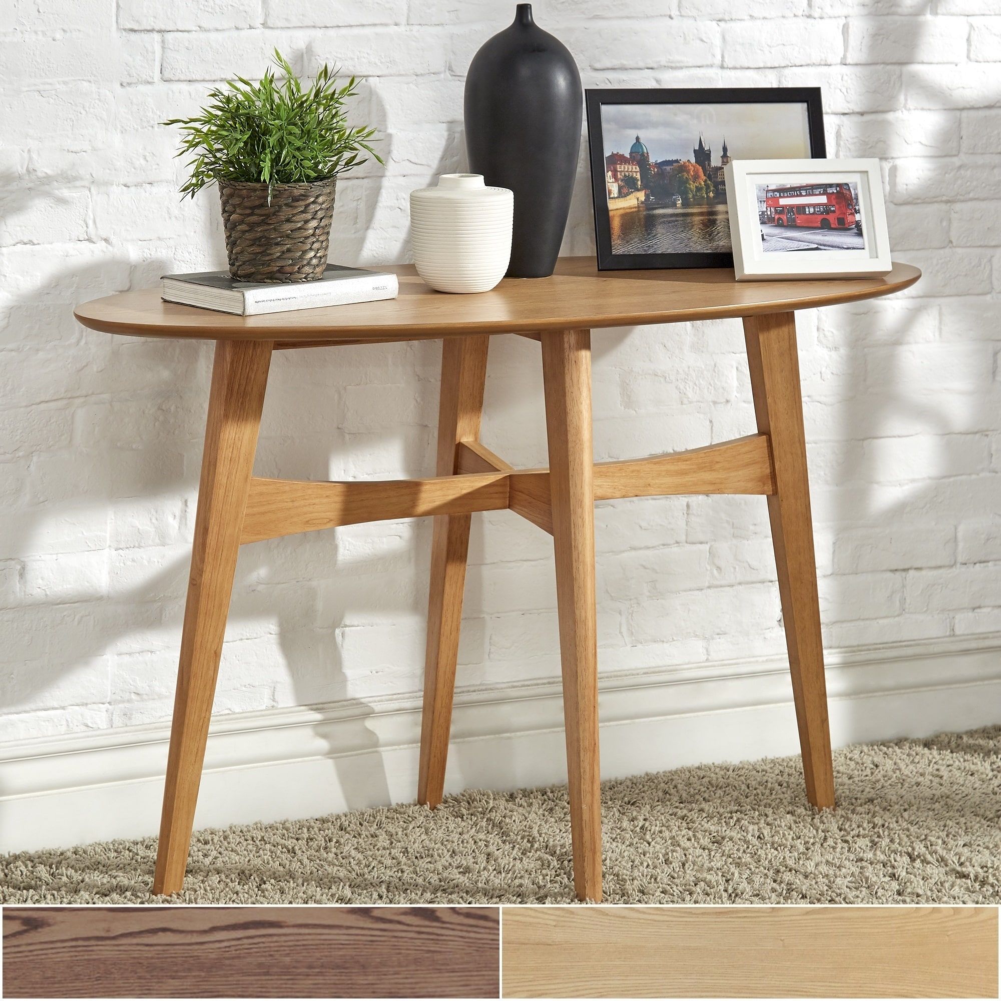 Inspire Q Rona Wood Entryway Console Tables Modern With Regard To Wood Console Tables (Photo 17 of 20)