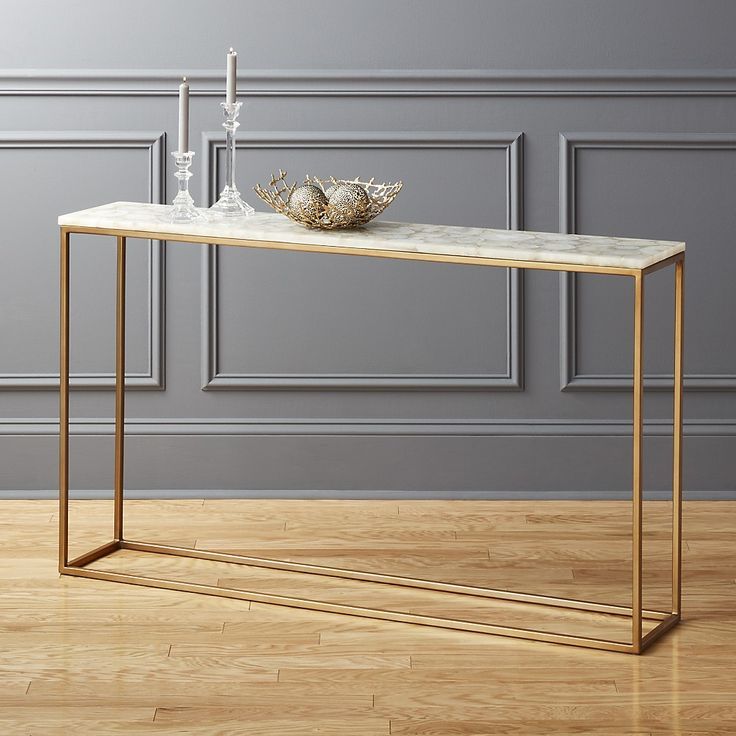 Iris White Agate Console Table + Reviews | Cb2 | Marble Throughout Square Modern Console Tables (Photo 1 of 20)
