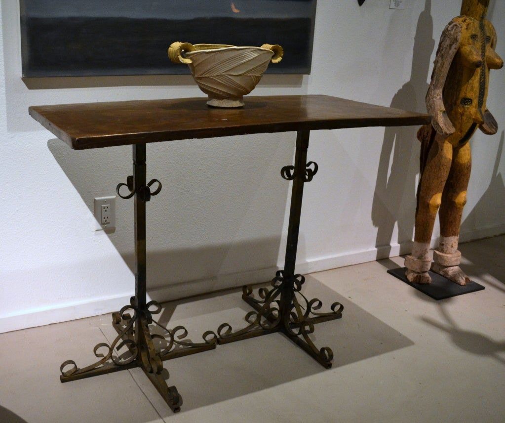 Iron And Concrete Console Table At 1stdibs Regarding Round Iron Console Tables (Photo 8 of 20)
