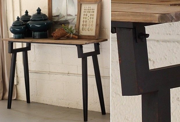 Iron Console Table | Rustic Console Table Antique Farm With Aged Black Iron Console Tables (Photo 12 of 20)