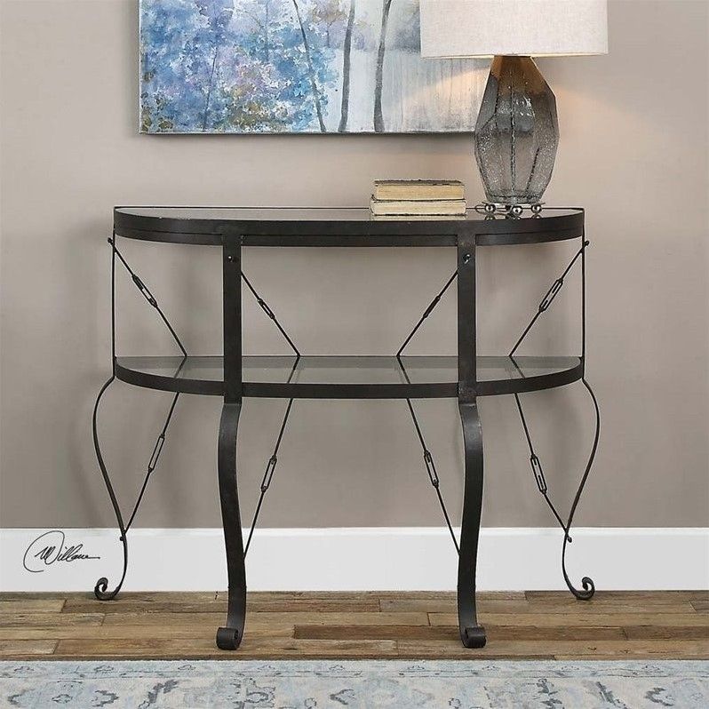 Ivyn Rust Bronze Console Table – 24550 With Regard To Bronze Metal Rectangular Console Tables (Photo 1 of 20)