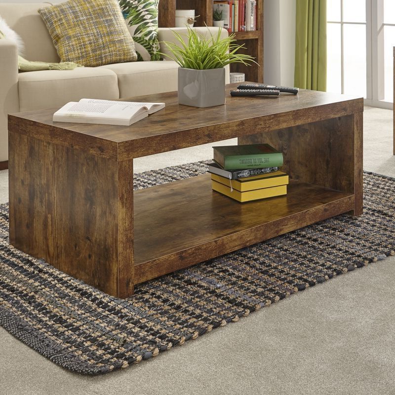 Jakarta Coffee Table Brown 1 Shelf – Buy Online At Qd Stores Pertaining To 1 Shelf Square Console Tables (Photo 12 of 20)