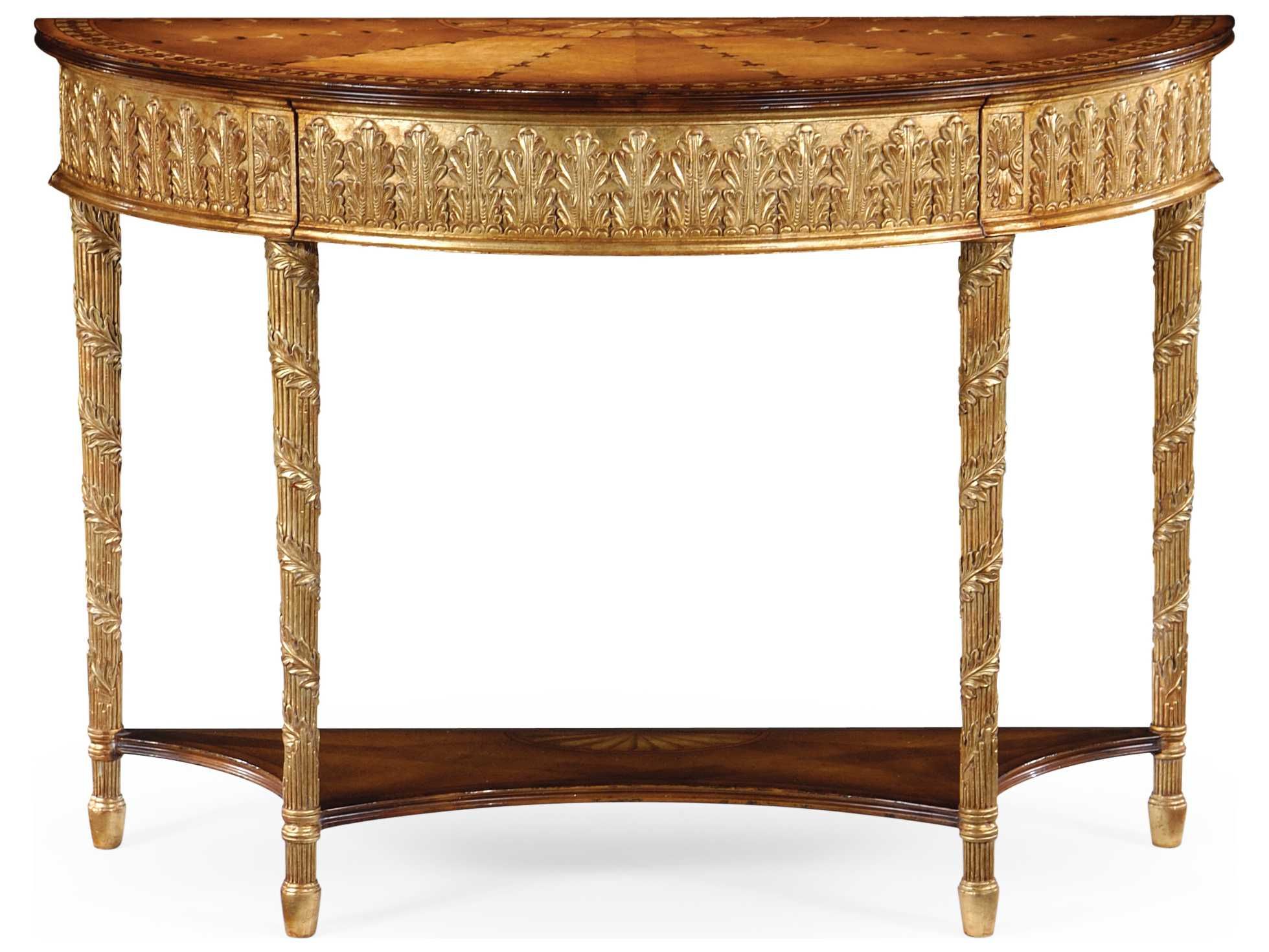 Jonathan Charles Versailles Light Antique Gold Leaf 46.5 X Within Antique Gold Aluminum Console Tables (Photo 20 of 20)