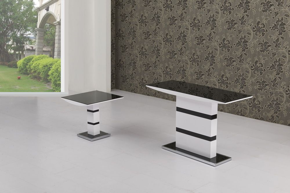 K2 Modern Designer Black & White High Gloss Console Table Regarding Square High Gloss Console Tables (Photo 16 of 20)