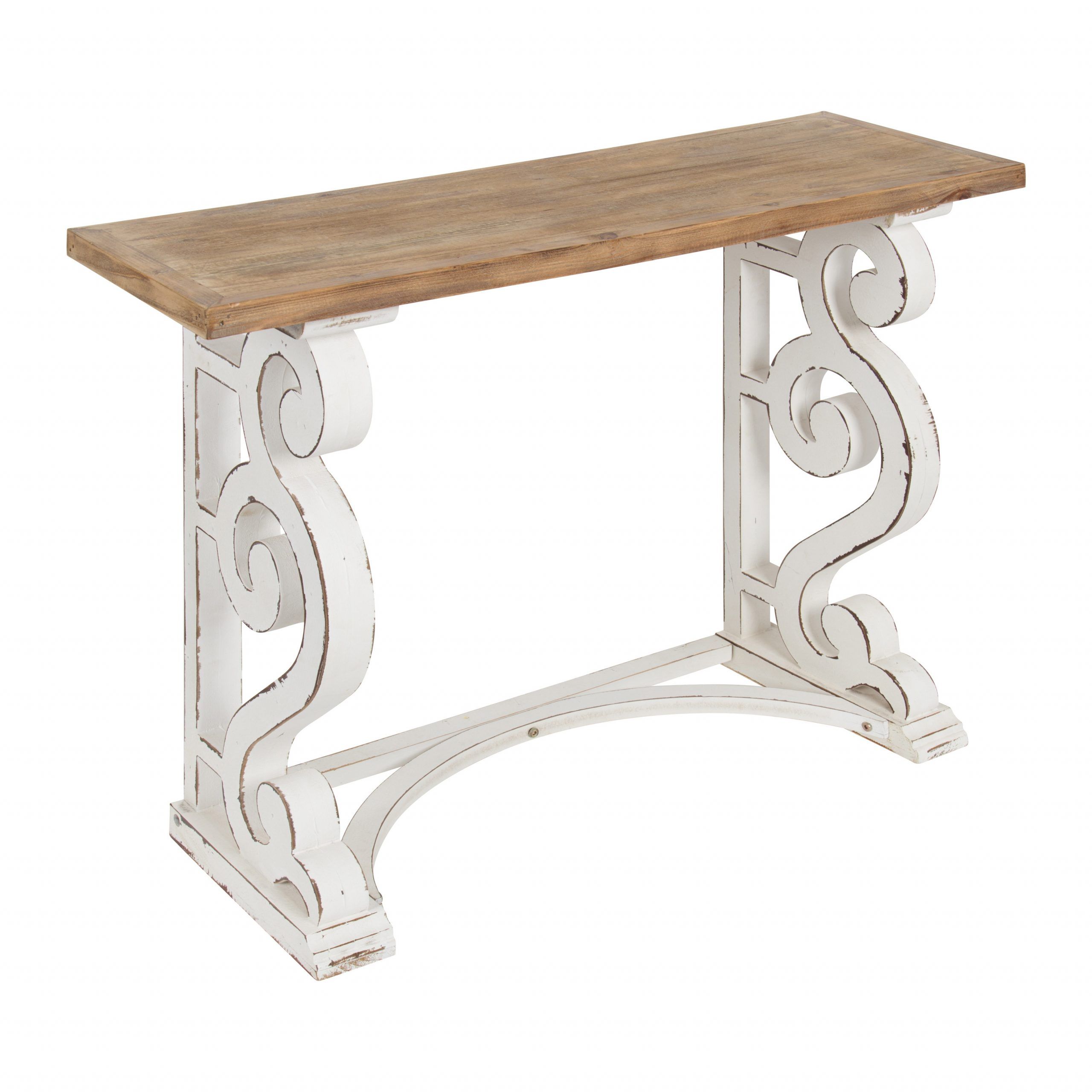 Kate And Laurel Wyldwood Country French Solid Wood Console Within Natural Wood Console Tables (Photo 2 of 20)