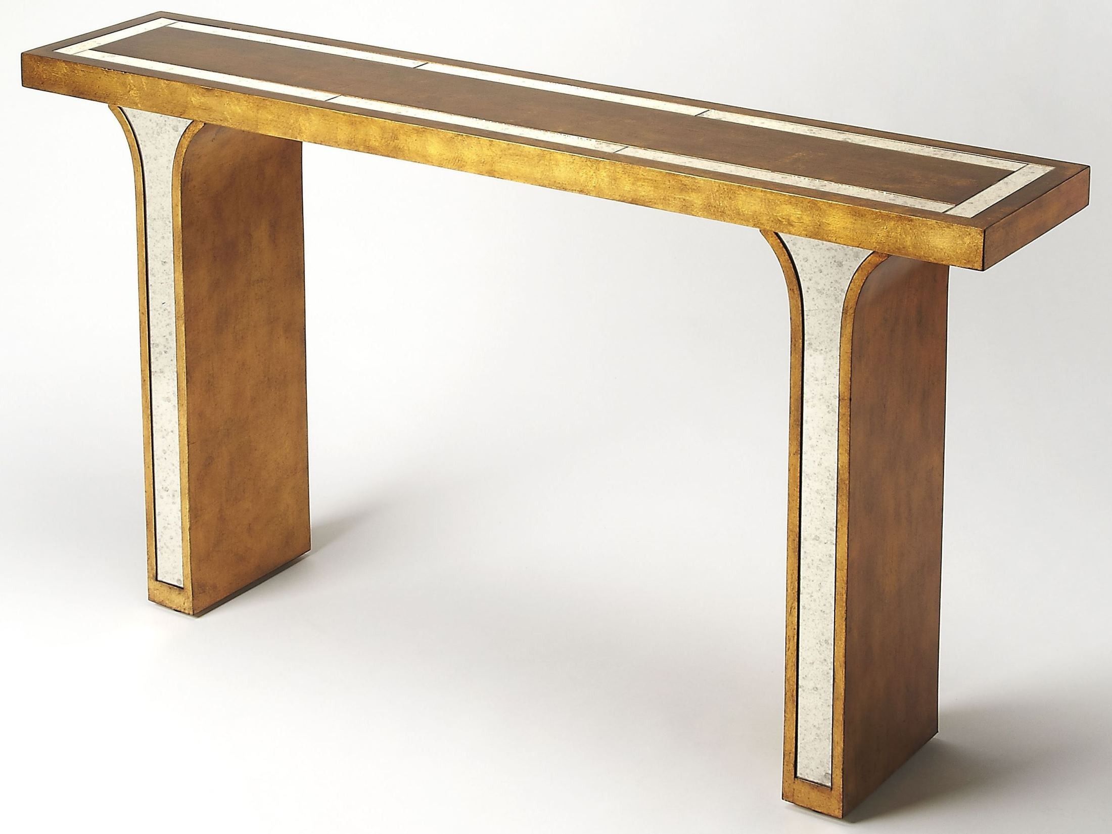 Katya Gold Leaf Console Table From Butler | Coleman Furniture With Regard To Metallic Gold Modern Console Tables (Photo 20 of 20)