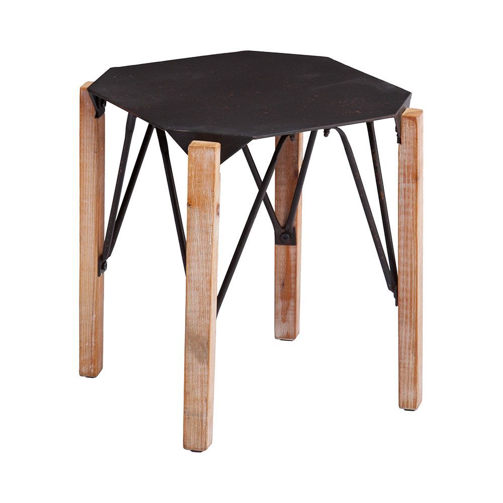 Kern Accent Table | Rustic End Tables, Furniture, End Tables With Natural And Black Console Tables (View 7 of 20)