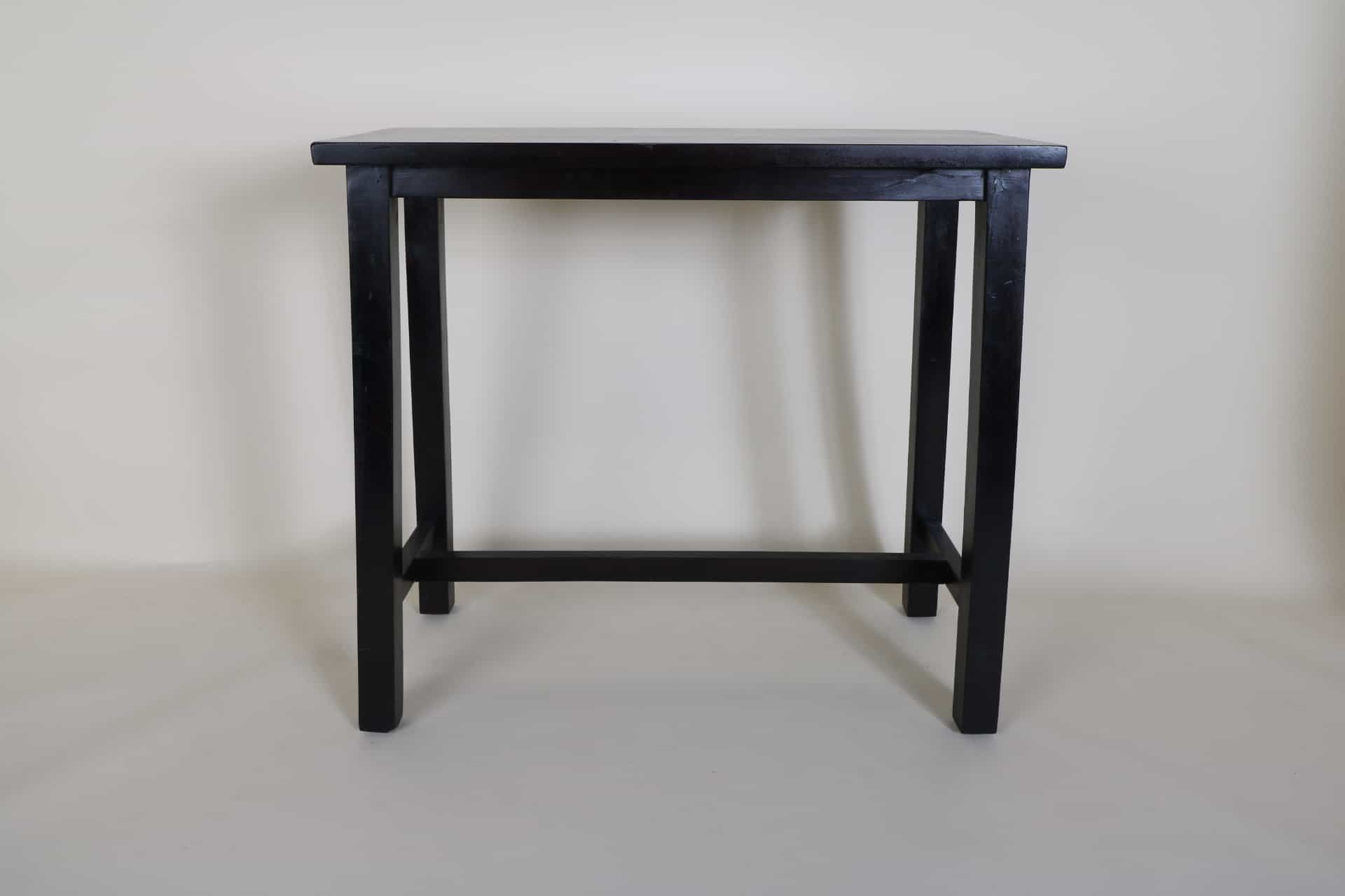 Kitchen Table / Console Table – Black Wood Small With Regard To Wood Rectangular Console Tables (View 15 of 20)