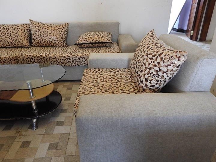 L Shape Sofa + Table – Addis Ababa | Ethiopia Classifieds Regarding L Shaped Console Tables (View 14 of 20)