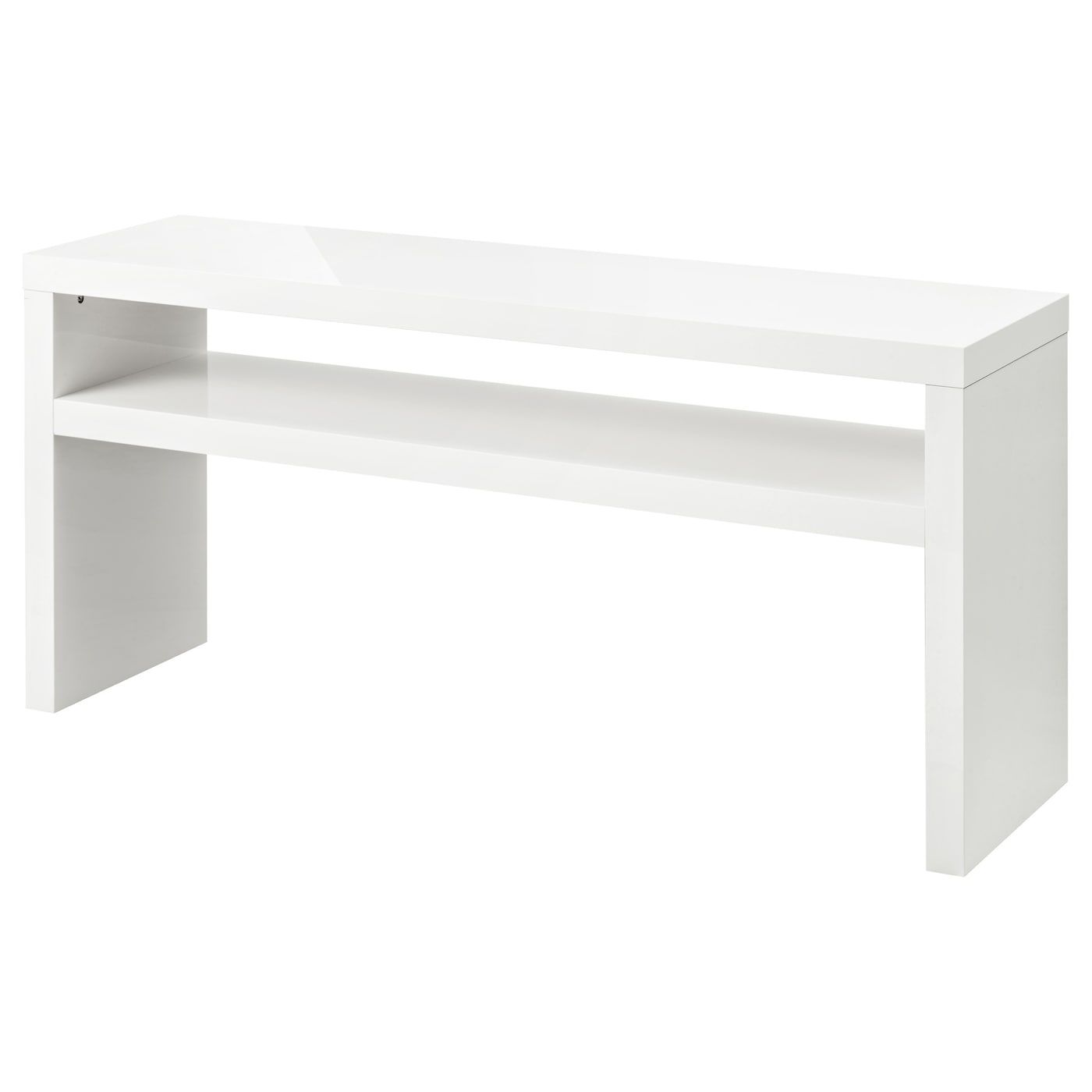 Lack Console Table, White, High Gloss – Ikea For Gloss White Steel Console Tables (Photo 6 of 20)