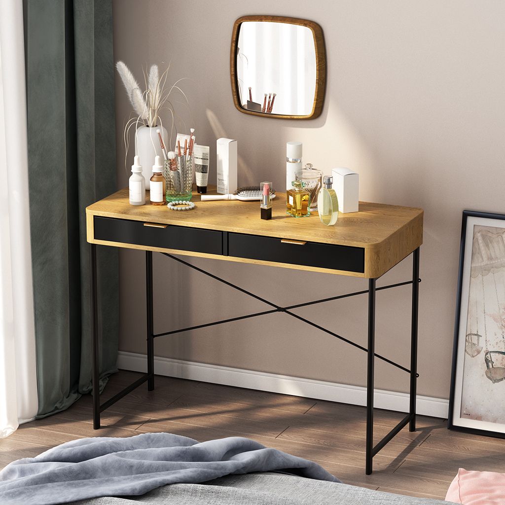 Langria Computer Desk Vanity Table For Home Office, Simple Within Large Modern Console Tables (Photo 1 of 20)