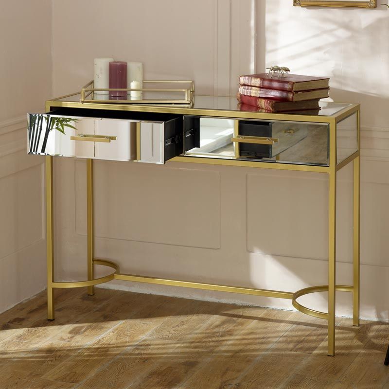 Large Gold Frame Mirrored Console Table | Venus Range Pertaining To Mirrored Console Tables (View 6 of 20)