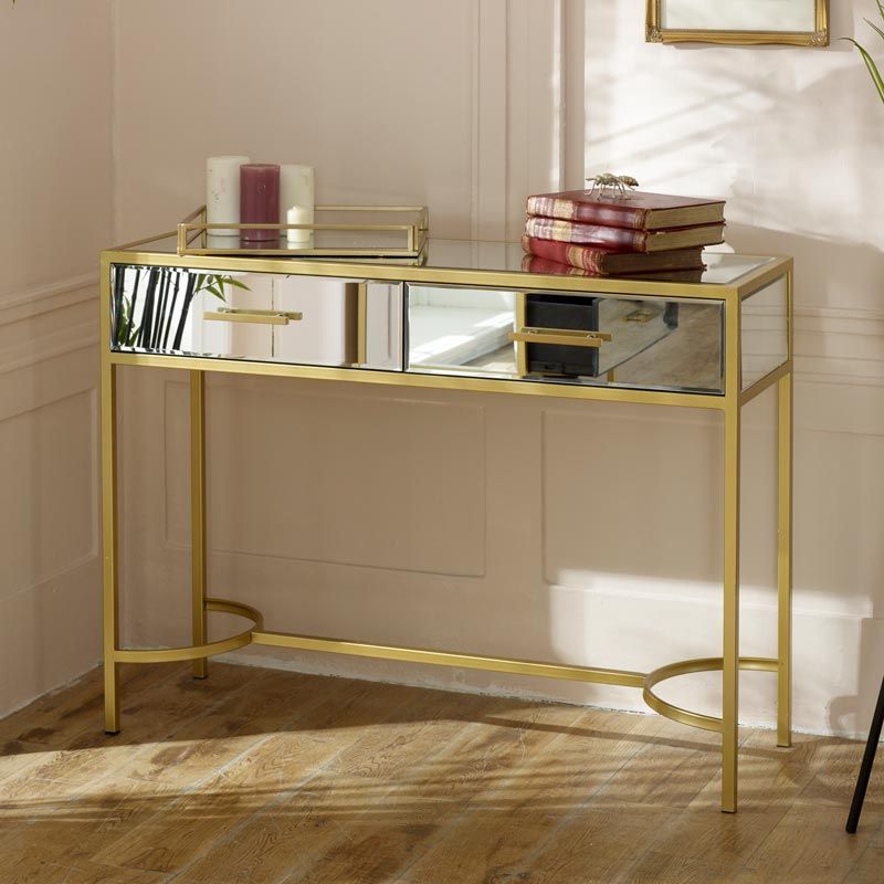 Large Gold Frame Mirrored Console Table | Venus Range Regarding Mirrored Console Tables (View 8 of 20)