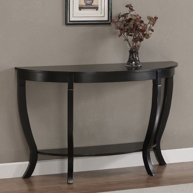 Lewis Distressed Black Sofa Table – Contemporary – Console In Swan Black Console Tables (View 12 of 20)