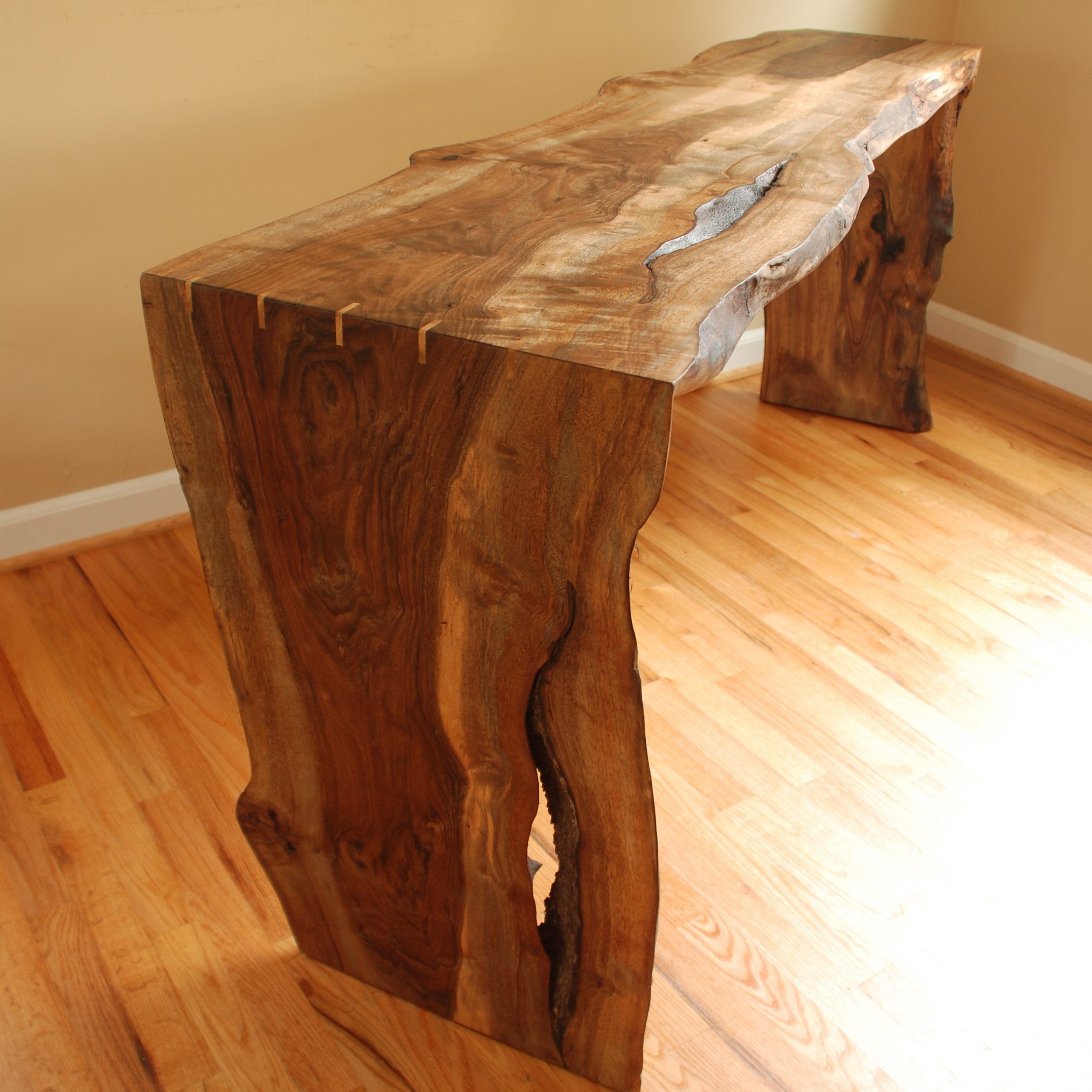 Live Edge Walnut Console Table – Frison Logue Hardwoods With Regard To Hand Finished Walnut Console Tables (Photo 16 of 20)