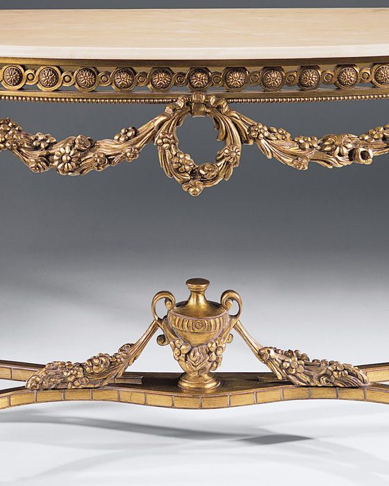 Louis Xvi Console Table In Antiqued Gold Leaf Console Tables (Photo 19 of 20)