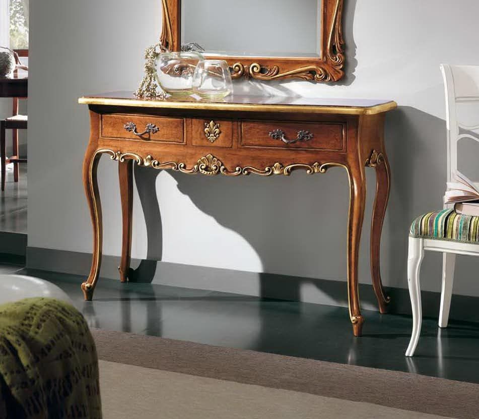 Luxury Classic Console, With 3 Drawers | Idfdesign With Cream And Gold Console Tables (View 7 of 20)