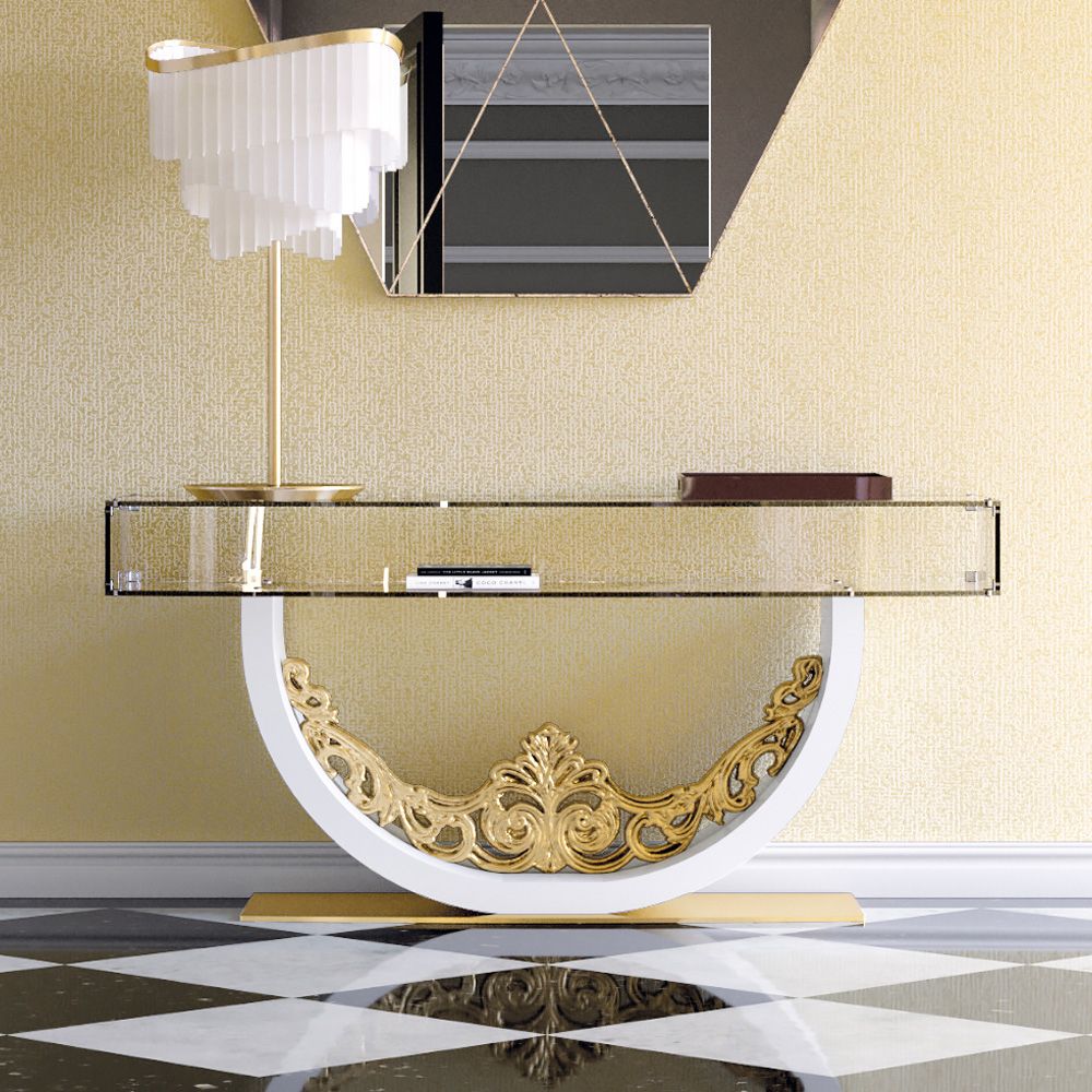 Luxury Contemporary Glass Console Table With Glass And Pewter Console Tables (Photo 1 of 20)