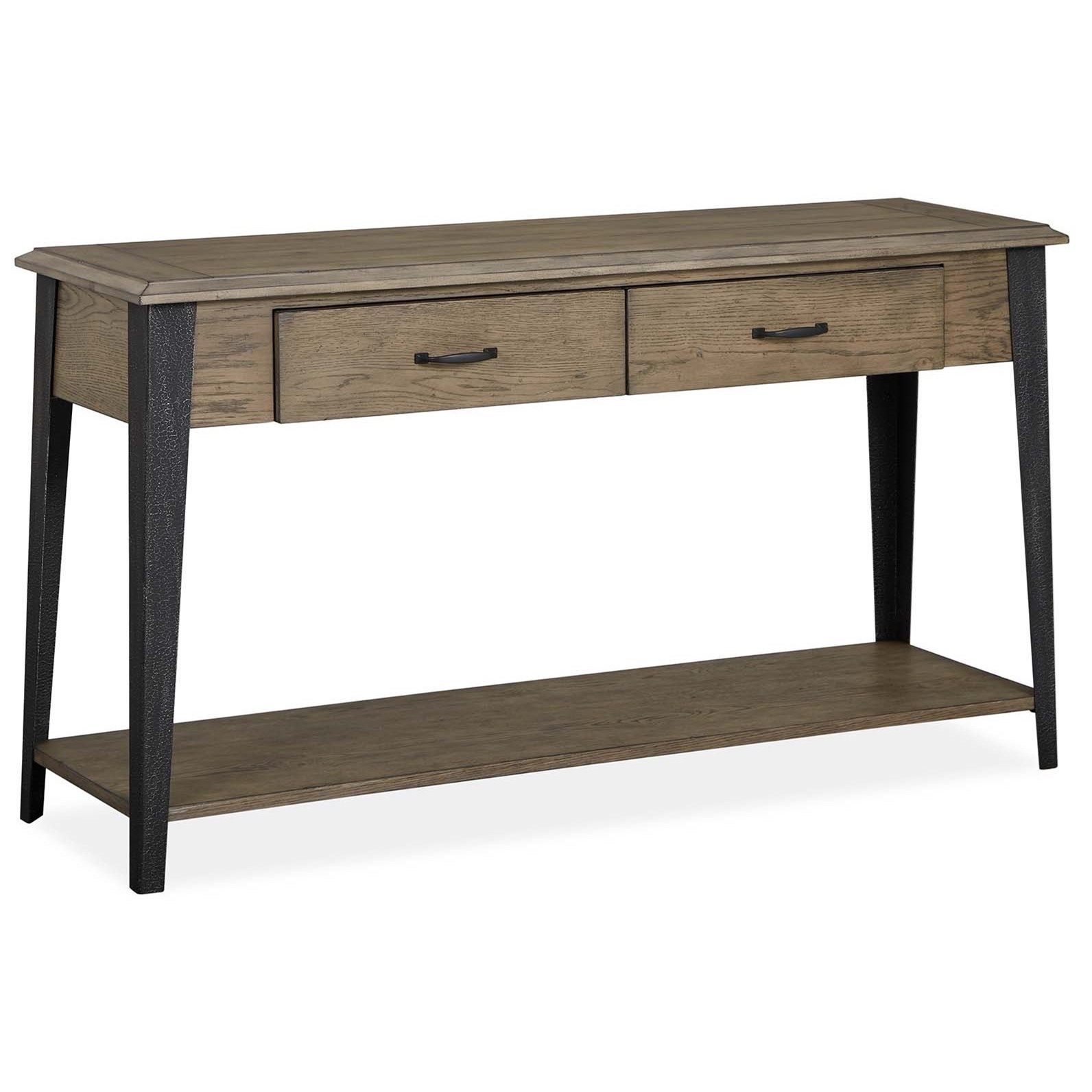 Magnussen Home Butler Industrial Rectangular Sofa Table Intended For Bronze Metal Rectangular Console Tables (View 15 of 20)