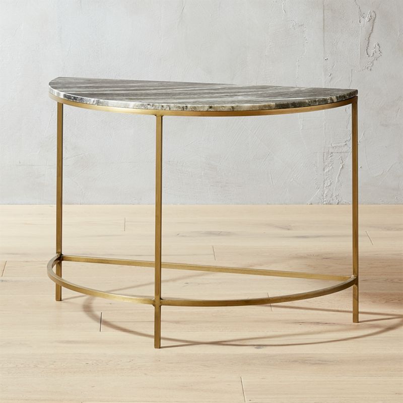 Marble Tables | Cb2 Regarding Black Metal And Marble Console Tables (View 8 of 20)