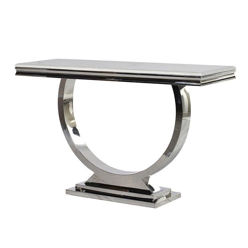 Marble Top And Chrome Console Table Throughout Chrome Console Tables (View 17 of 20)