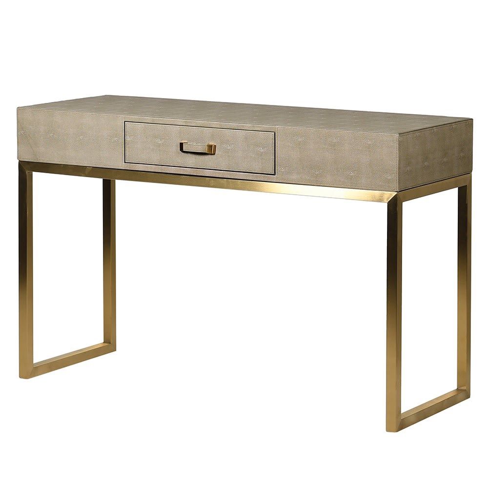 Maxim Sage Faux Shagreen Console Table – Green Pheasant Gifts Intended For Faux Shagreen Console Tables (Photo 1 of 20)