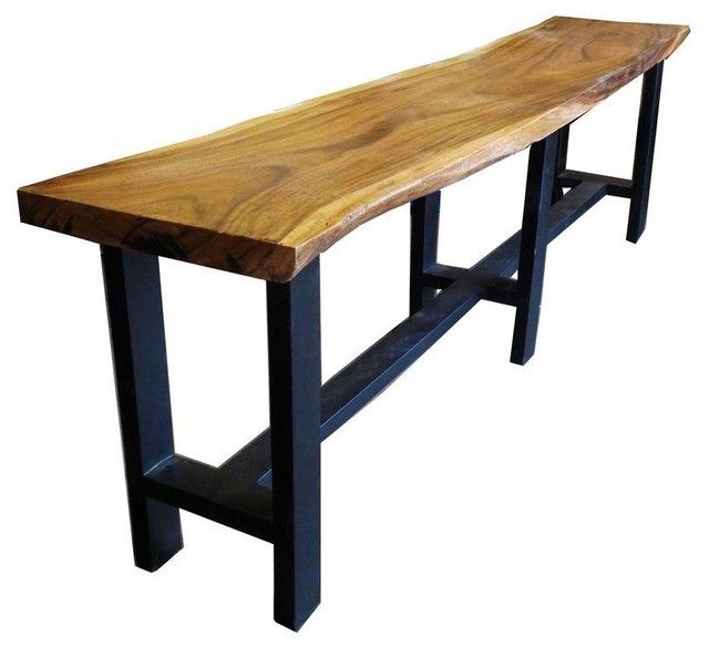 Mcm Minimalist Wood Tree Trunk Grand Console Table With Regard To Espresso Wood Trunk Console Tables (Photo 4 of 20)
