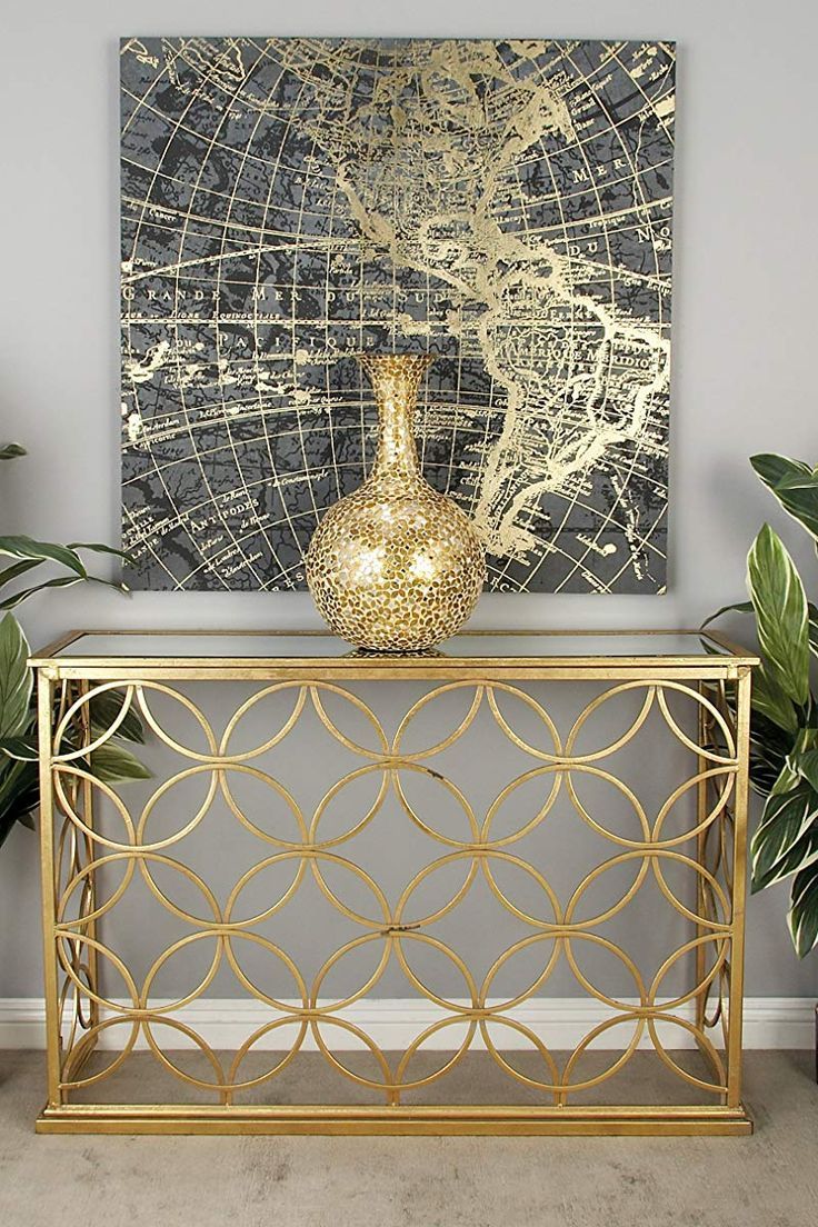 Metal Glass Console Table Gold | Console Table Living Room Inside Glass And Gold Oval Console Tables (View 4 of 20)
