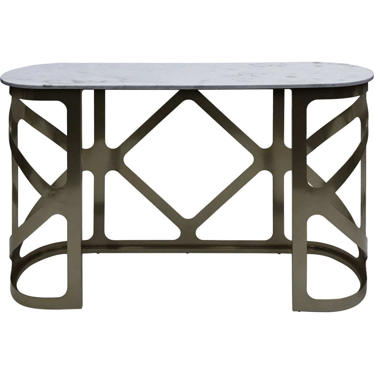 Metropolitan Console Table Metallic Black Nickel Finish Throughout Black Metal And Marble Console Tables (View 11 of 20)