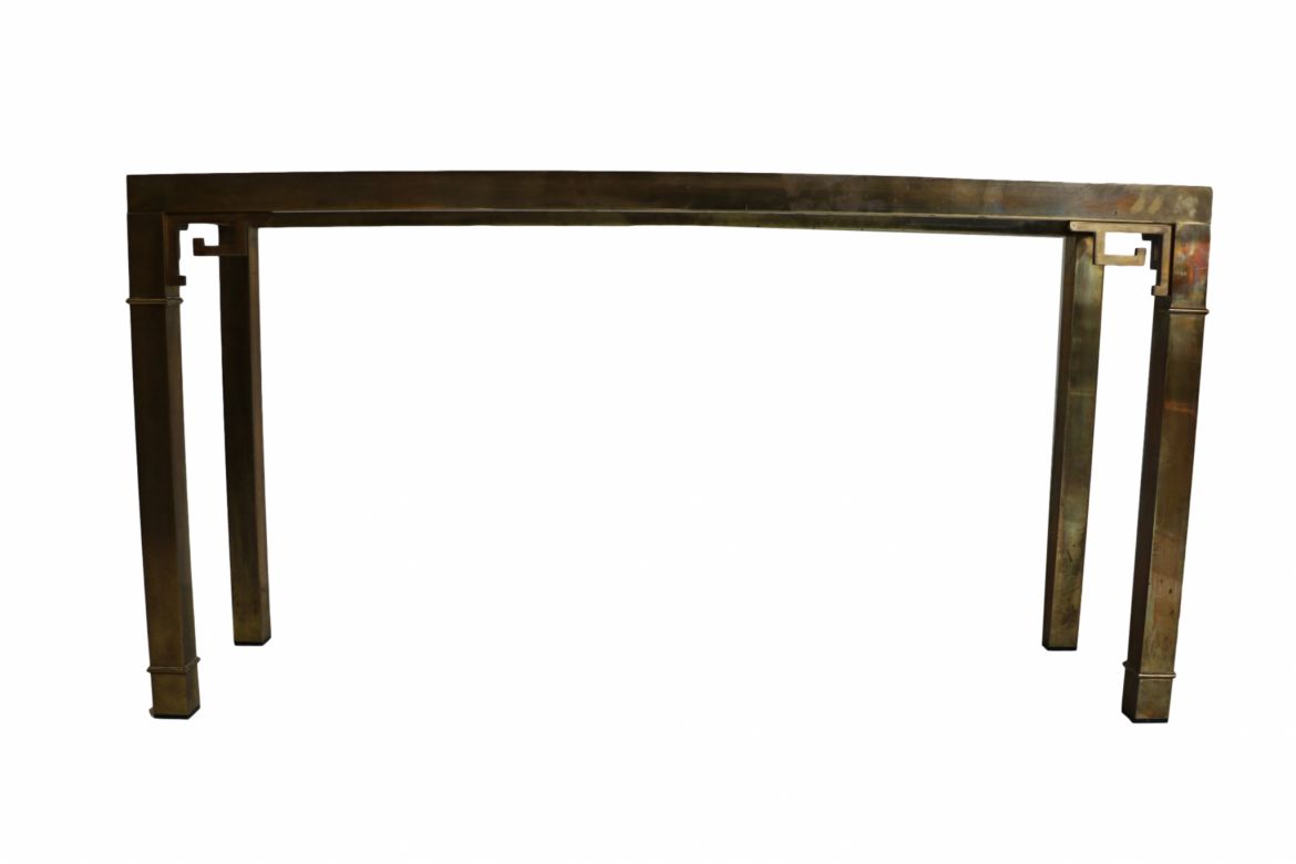 Mid Century Brass Console Table For Hammered Antique Brass Modern Console Tables (Photo 10 of 20)