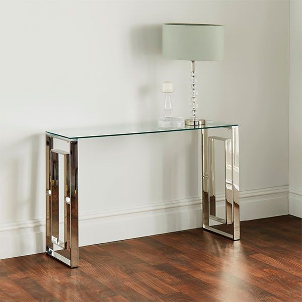 Milano Silver Console Table | Furniture | Inner Home | Native Intended For Mirrored And Silver Console Tables (Photo 3 of 20)