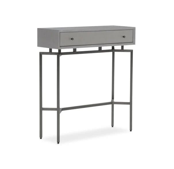 Ming Console – Gray / Pewter | Mitchell Gold + Bob Throughout Gray And Gold Console Tables (Photo 11 of 20)