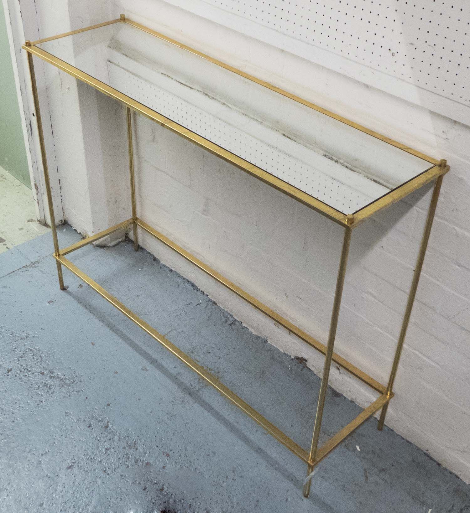 Mirrored Console Table, In A Gilded Metal Frame, 108cm X For Mirrored And Silver Console Tables (View 11 of 20)