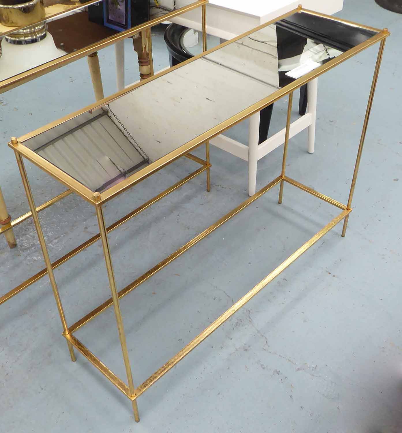 Mirrored Console Table, On A Gilded Metal Frame, 107cm X In Mirrored And Silver Console Tables (View 15 of 20)