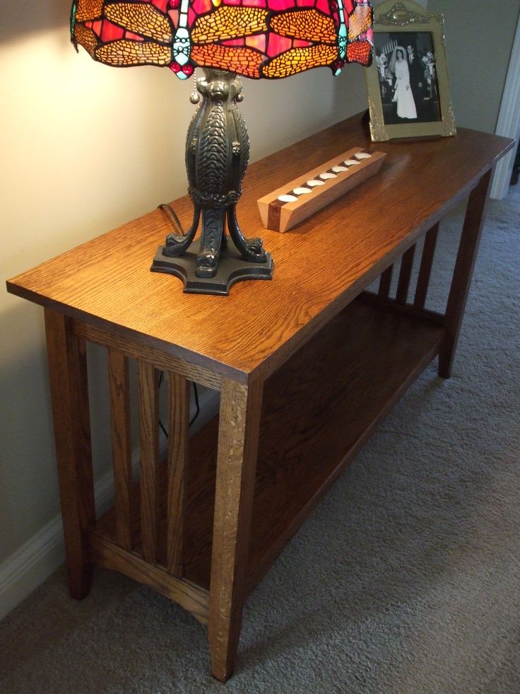 Mission Sofa Table From Red Oakbrian Hulett Pertaining To Metal And Mission Oak Console Tables (View 9 of 20)