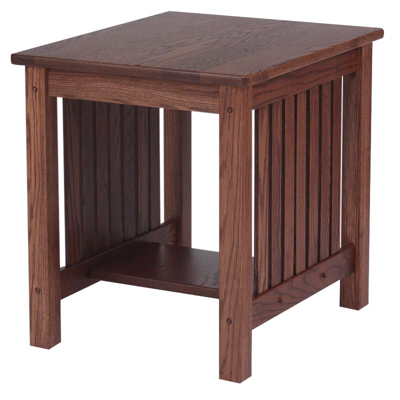 Mission Solid Oak End Table – 21" X 25" – The Oak Regarding Light Natural Drum Console Tables (View 12 of 20)