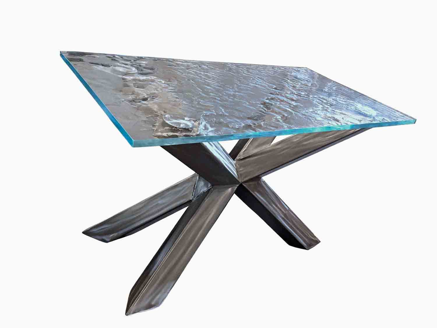 Modern Glass Console Throughout Geometric Glass Modern Console Tables (View 6 of 20)