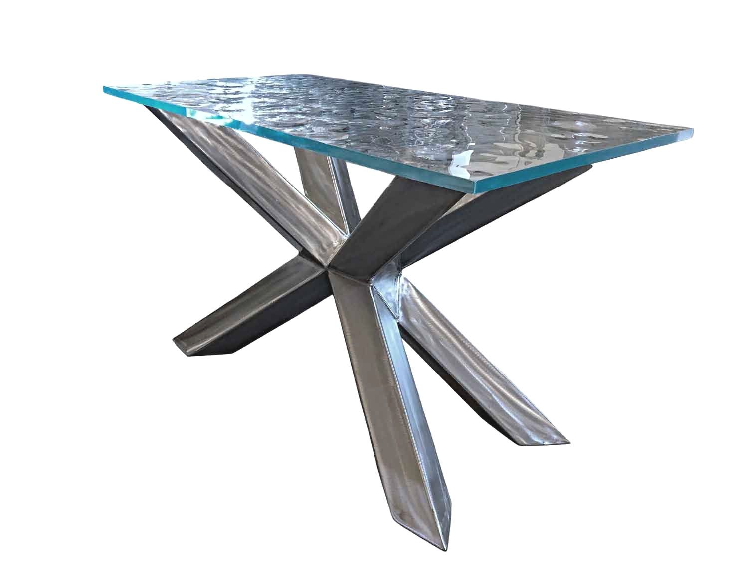 Modern Glass Console Throughout Geometric Glass Modern Console Tables (Photo 5 of 20)
