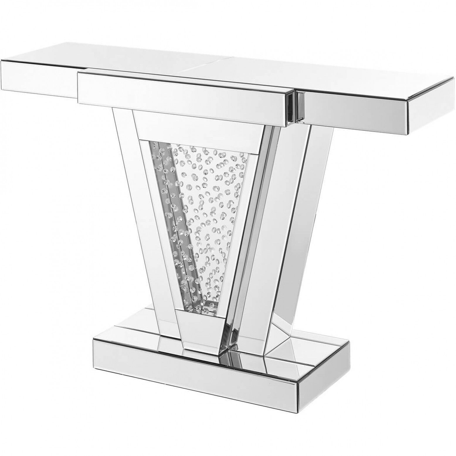 Modern Rectangle Crystal Console Table, Composition 2 With Rectangular Glass Top Console Tables (Photo 1 of 20)